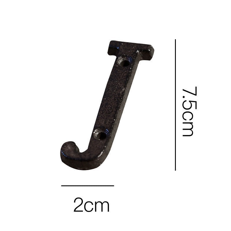 European-style Retro Cast Iron Three-dimensional Wrought Iron 26 English Letters Door Number 61383782 dee3 4f11 8ff5 71ec0296