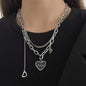 Fashion Double-layer Titanium Steel Necklace For Women 614d2d19 ff57 4308 9181 3ad6c17bcf1e