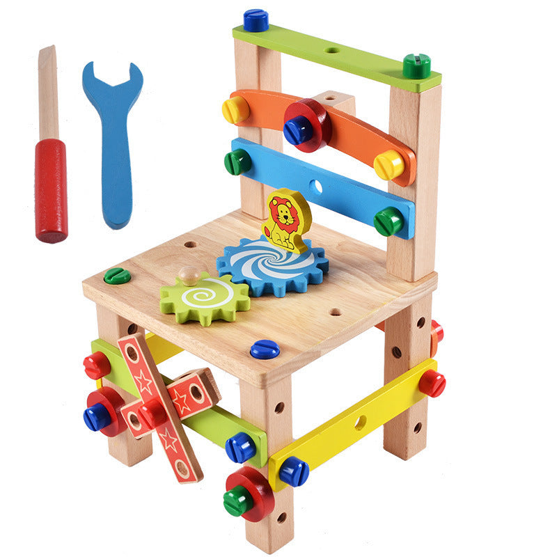Children's Chair Building Block Toys 616042115826