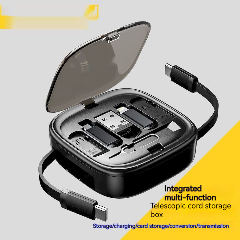 Data Cable Flexible Wire Storage 60W Fast Charging Multi-function Mobile Phone Charging Interface Box - 图片 3