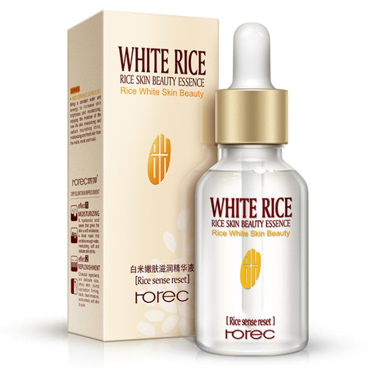 HOREC White Rice Whitening Serum Face Moisturizing Cream Anti Wrinkle Anti Aging Face Fine Lines Acne Treatment Skin Care 15m