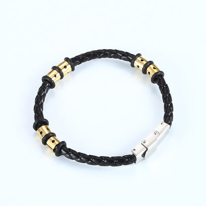 Stainless Steel Woven Leather String Couple Bracelet 616d88fe 9410 49fb b75f 56bb38c271ea
