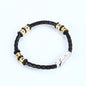 Stainless Steel Woven Leather String Couple Bracelet 616d88fe 9410 49fb b75f 56bb38c271ea