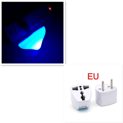 LED Night Light Mushroom Wall Socket Lamp EU US Plug Warm White Light-control Sensor Bedroom Light Home Decoration 616ef167 5