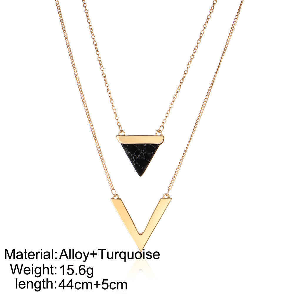 Triangle turquoise pendant 617378311918
