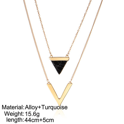 Triangle turquoise pendant 617378311918