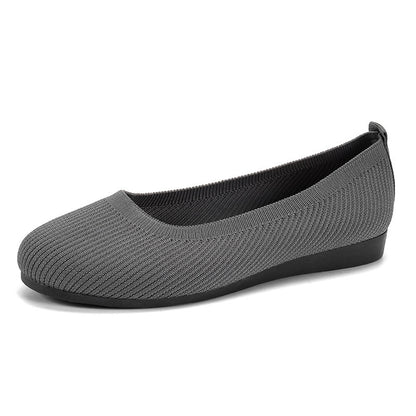 Round Toe Flats Shoes Casual Comfortable Soft Slip On Knit Mesh Shoes For Women 61767d47 222f 4bb8 bbb4 42e3a83707a1