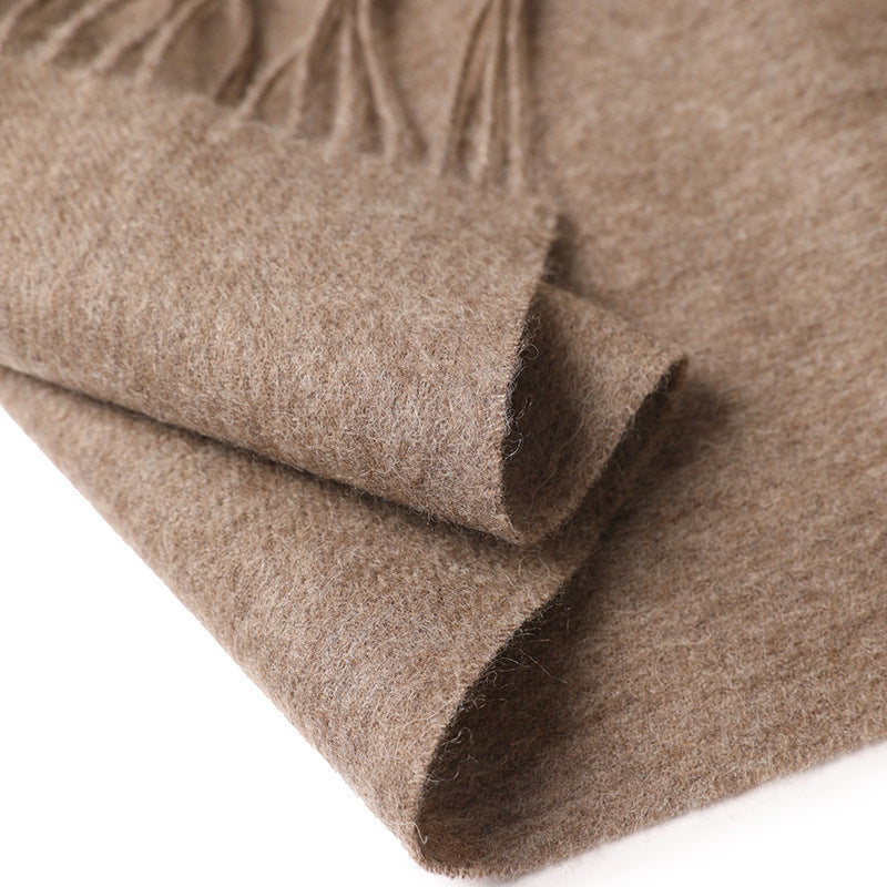 New Solid Color Wool Long Beard Warm Tassel Scarf Thick 618f4944 2042 49ad 9f9a 353027d3673f