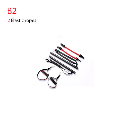 Body Workout Trainer Bar with Resistance Bands Rubber Buckles 619249686832