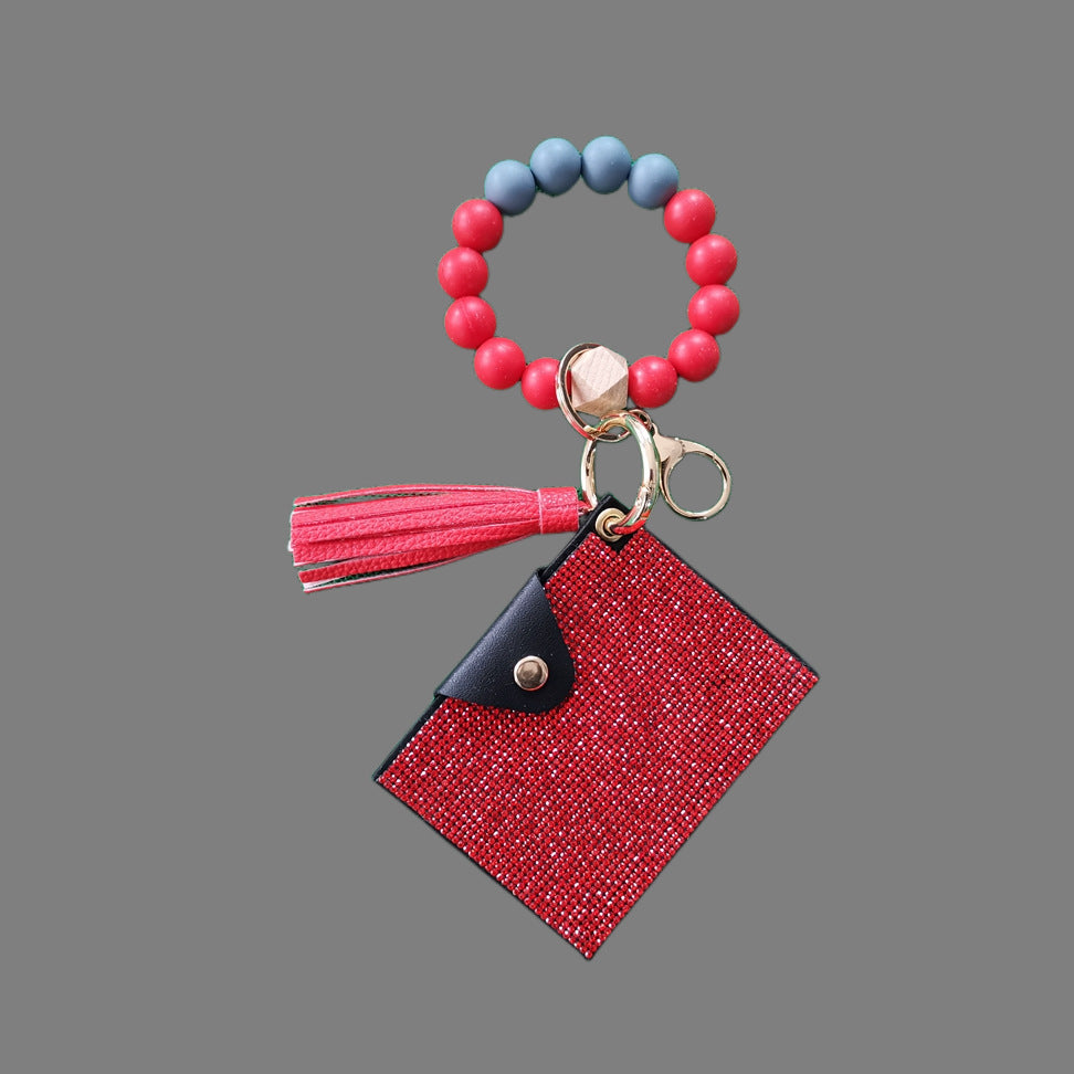 Silicone Bead Letter Tassel Bracelet Rhinestone Bag 6192698c 3d99 4d28 8c5f 139d2156848b