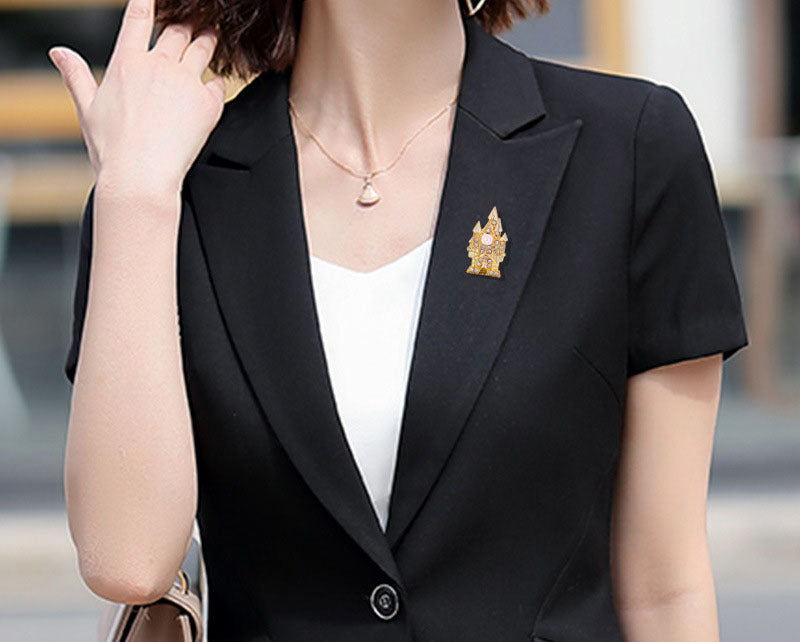 Fashion Creative Castle Alloy Diamond Brooch 61944c54 41af 4454 bf9e 71da69fa2121