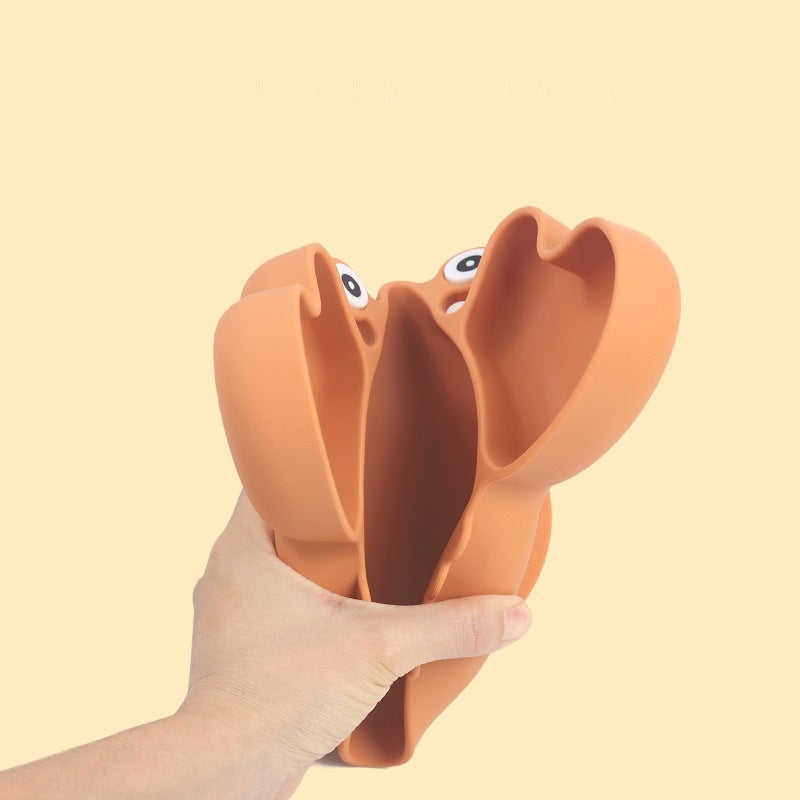 Silicone Split Cutlery Crab Plate For Infants 619f2f41 0df2 4ba4 882c 7fcd136f83ef