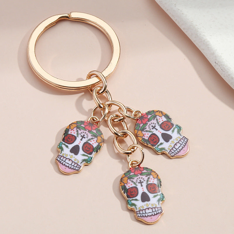Hot Selling Dripping Oil Alloy Colorful Owl Ladybug Dark Flower Ghost Face Keychain Bag Ornaments 619ffc2b 8490 4f42 a30c 206