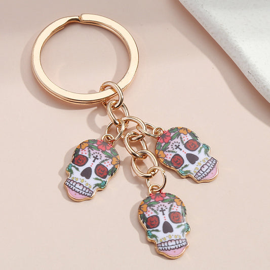 Hot Selling Dripping Oil Alloy Colorful Owl Ladybug Dark Flower Ghost Face Keychain Bag Ornaments 619ffc2b 8490 4f42 a30c 206