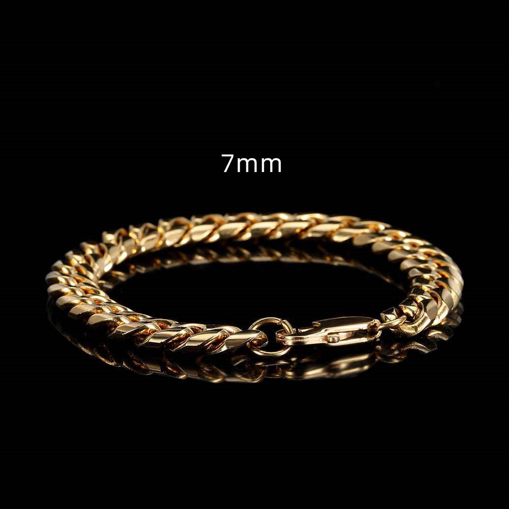 Japanese Buckle Stainless Steel Round Grinding Encrypted Cuban Bracelet 61d6e09d 52b7 42a2 a778 243d7479da60
