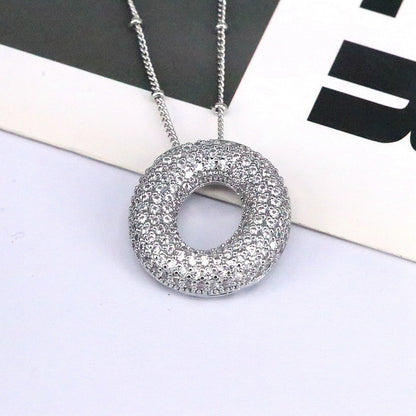 Brass Zircon Bubble Balloon Letter Pendant Necklace For Women 61d957fd 6607 4773 9688 128d935ad098