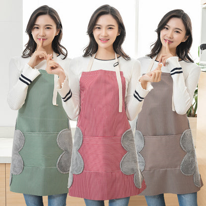 Women Aprons Waterproof Adjustable Neck Strap Absorbent Cooking Gardening BBQ Baking Sleeveless Kitchen Apron with Pocket 620
