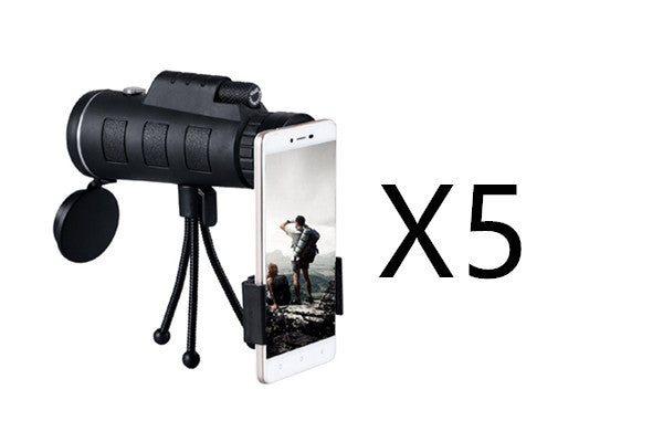 Compatible with Apple, Monocular Telescope Zoom Scope with Compass Phone Clip Tripod - 图片 7