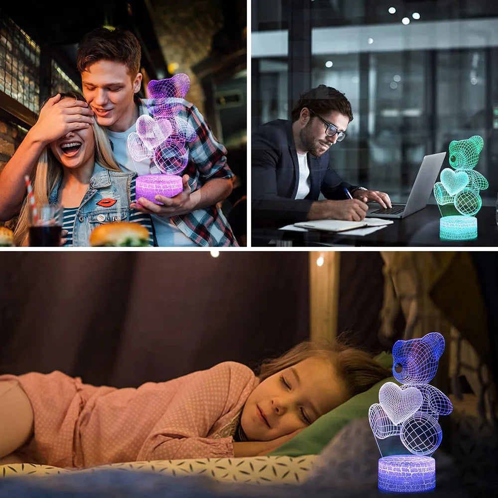 3D Lamp Acrylic USB LED Night Lights Neon Sign Lamp Xmas Christmas Decorations For Home Bedroom Birthday Decor Valentines Day Gifts - HD Wireless Product #3