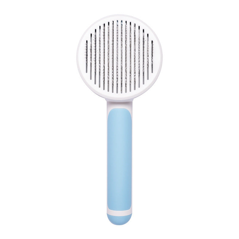 New Pet Cat Brush Hot Selling Hand-held Steel Wire Self-cleaning Comb Looper For Hair Removal 622890c4 c00c 4da1 8279 ff7895e