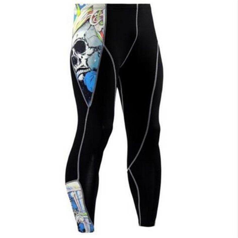 Summer Men's Blackout Compression Tight Fitting Pants 6249336804854