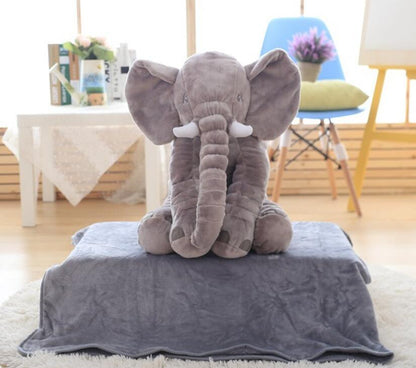 Children's Soothing Elephant Plush Toy Pillow 625067304130