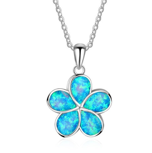 Fashion silver filled blue opal sea turtle pendant necklace for women female Animal wedding ocean beach jewelry gift 62541124