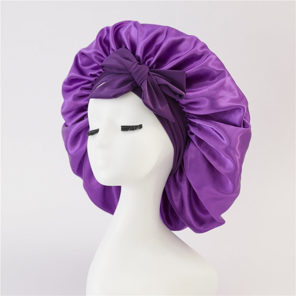 Satin Ribbon Round Bow Elastic Nightcap 6256fe63 2ed6 455d 979c 1546900ec32e