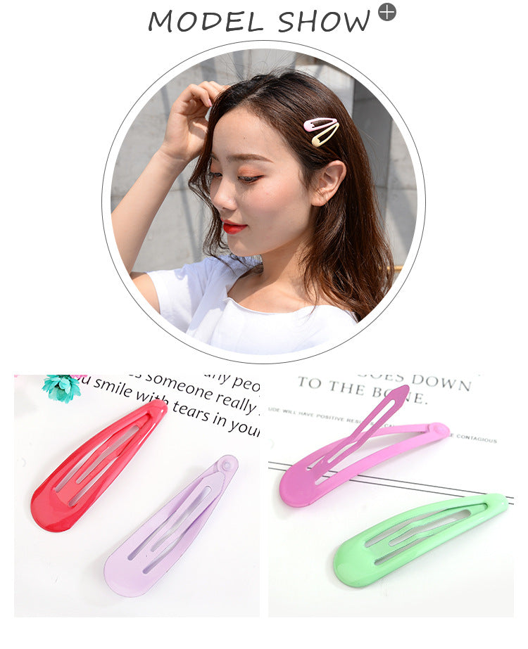 Drops of oil colored bangs hair clips