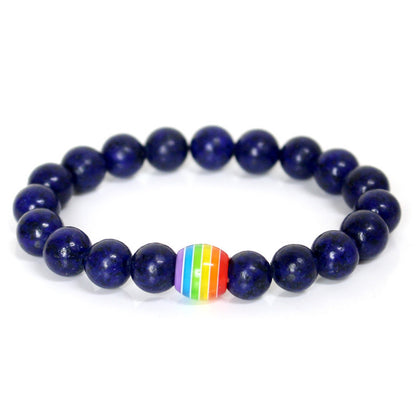 Rainbow Bead Bracelet Pride Natural Stone Strand Couple Bracelets 628d1b3e a2e6 4042 ad08 ef3d4c0f7e28