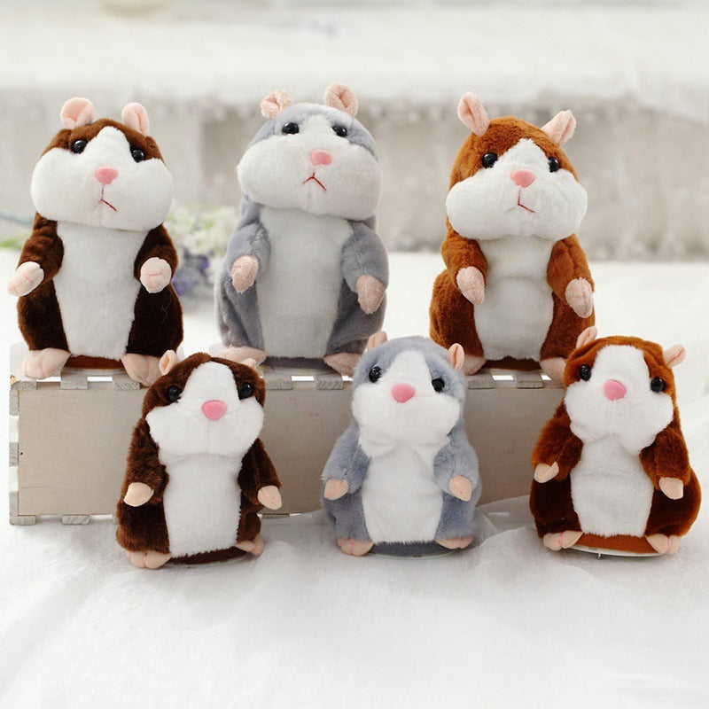 16cm Christmas Talking Hamster Plush Toy Interactive Sound Record Plush Hamster Stuffed Toys for Children Kids Christmas Gift - HD Wireless Product #3