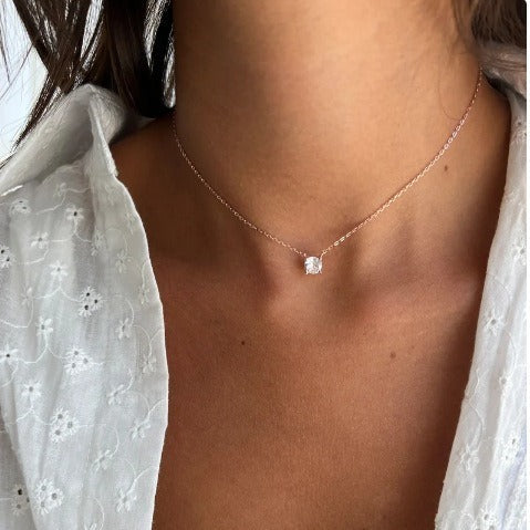 Simple Geometric Zircon Pendant Necklace For Women 6295b488 e69d 46e5 9716 86f983f7d812
