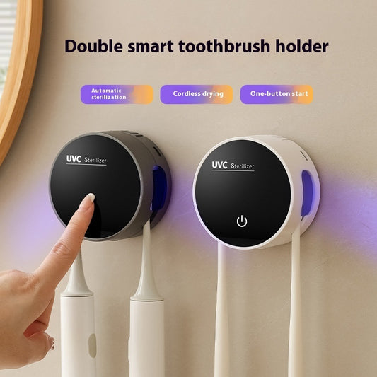 Disinfection Toothbrush Holder Double UVC UV Sterilization Drying Portable Disinfection Box USB Charging 62b24a94 2bf7 4894 b
