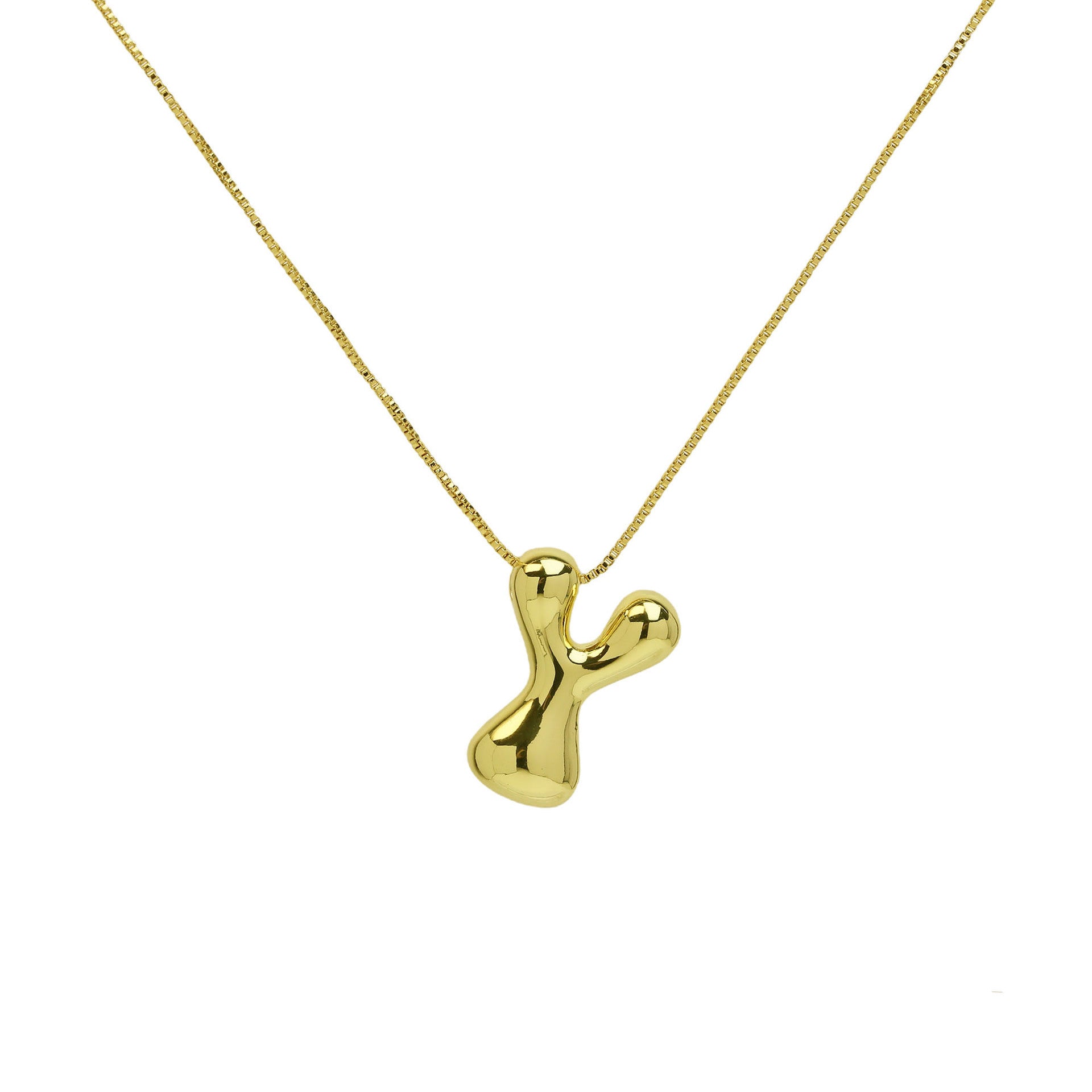 Brass Glossy Balloon English Letter Pendant Necklace 62d007e7 b6d9 4431 b9aa f019a0da8d2a