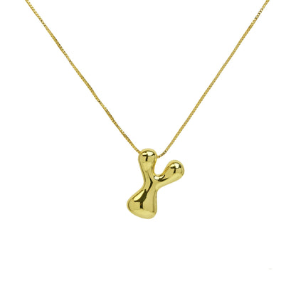 Brass Glossy Balloon English Letter Pendant Necklace 62d007e7 b6d9 4431 b9aa f019a0da8d2a