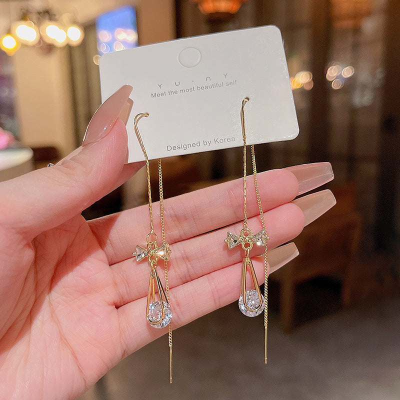 Tassel Drop-shaped Zircon EAR Thread 62e39aa1 017d 4452 94c9 b5b02212d8c8