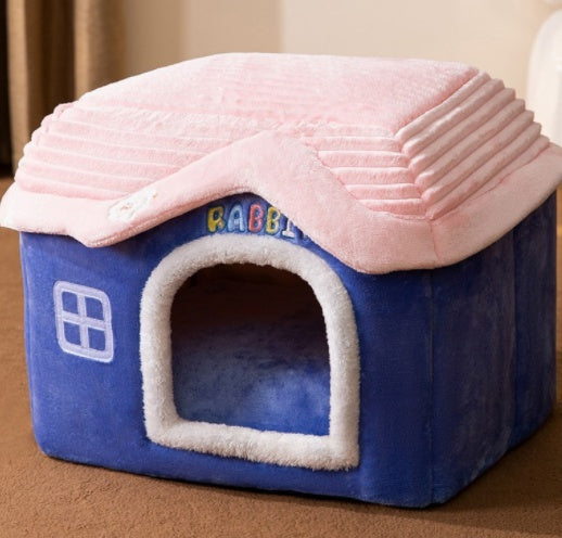 Foldable Dog House Pet Cat Bed Winter Dog Villa Sleep Kennel Removable Nest Warm Enclosed Cave Sofa Pets Supplies 62f3a3af d7