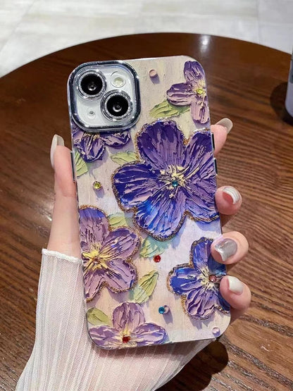 Blue Light Oil Painting Flower Phone Case 62f69532 0e16 4d28 b066 01deb95c9901