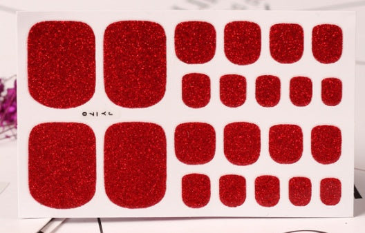 22 Nail Art Stickers Solid Color Green Onion Powder Foot Stickers - HD Wireless Product #8
