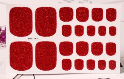 22 Nail Art Stickers Solid Color Green Onion Powder Foot Stickers - HD Wireless Product #8