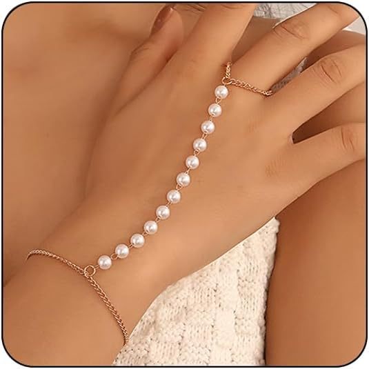 Small Rice-shaped Beads Rice Beads Zircon Pearl Ring Chain Love Finger Chain Ornament 63083459 68b4 4324 9ff8 c7a4b1cf0908