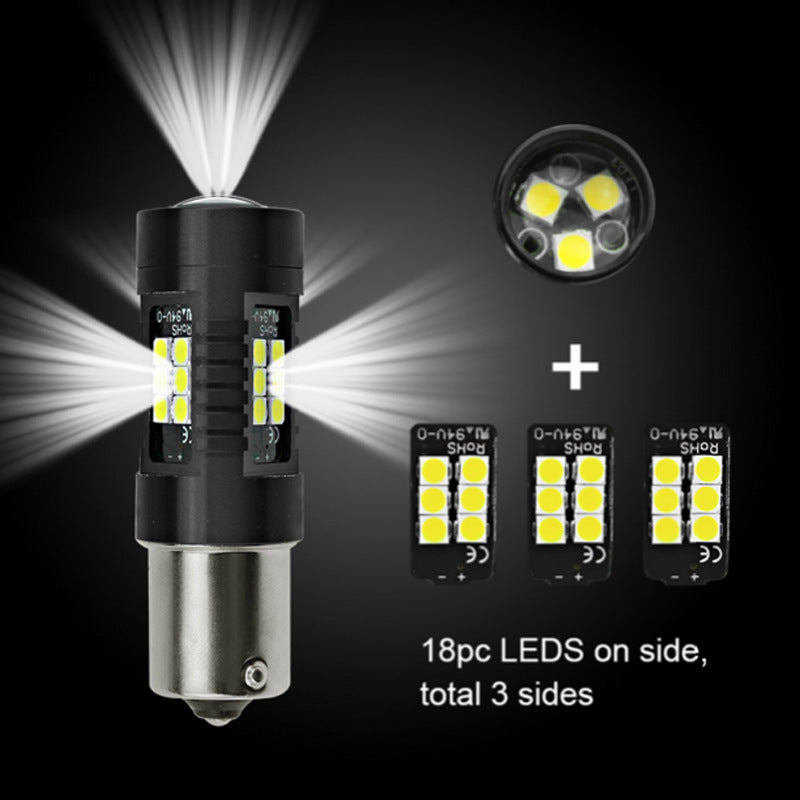 Automotive LED turn signal 1156 1157 BA15S 2835 3030 21SMD S25 reversing brake light 630854416239