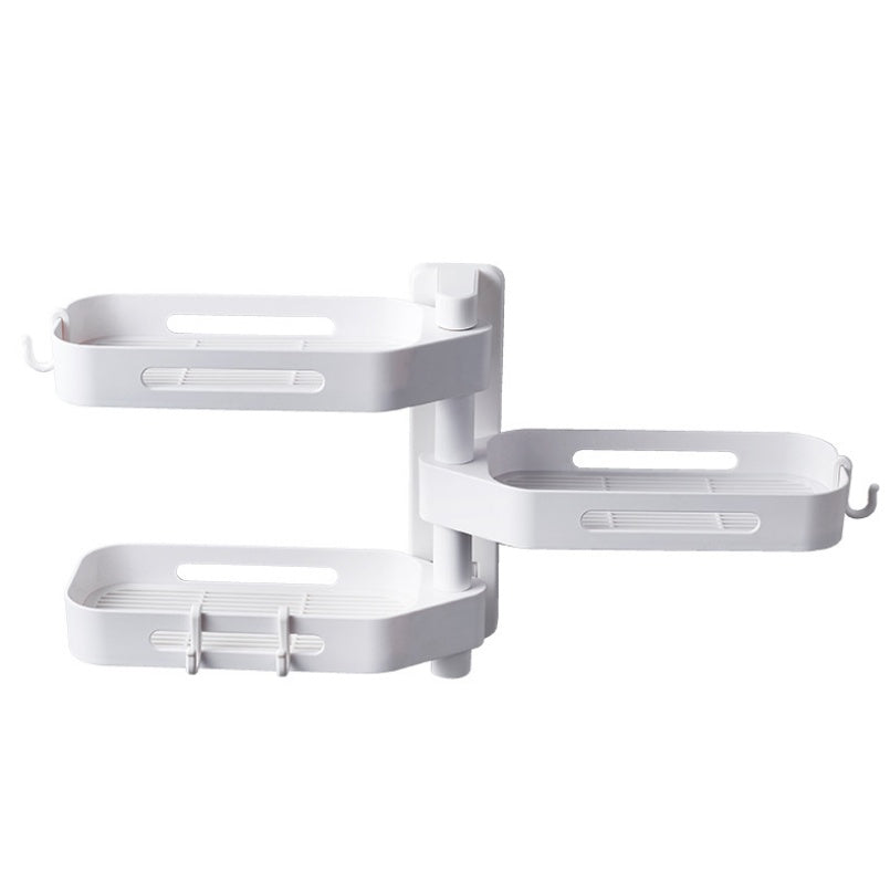 Rotating wall-mounted storage box kitchen bathroom toilet debris plastic punch-free storage finishing box 632002731175