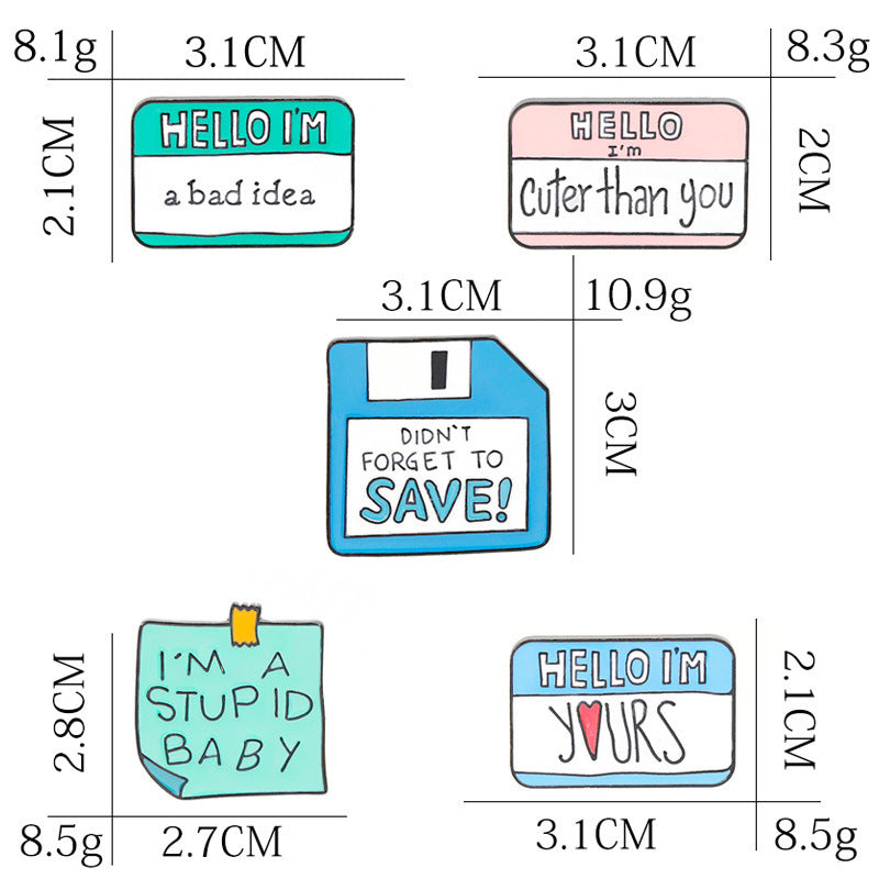 Sticky Notes Brooch Suit Fashion Accessories 63360a93 efa2 4a14 ad18 4625a8cb8462