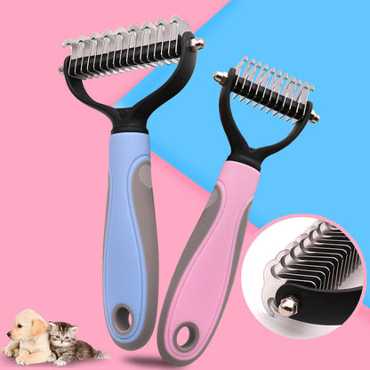 Stainless Double-sided Pet Brush Hair Removal Comb Grooming Dematting Dog Grooming Shedding Tools 6349e488 d888 464b b516 50c