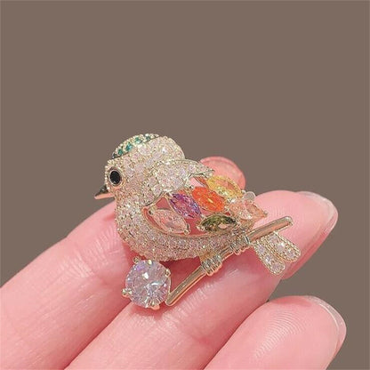 Full Diamond Animal Magpie Bird Brooch 634c047e 3a6f 4ea2 8faa 5e90c7716791