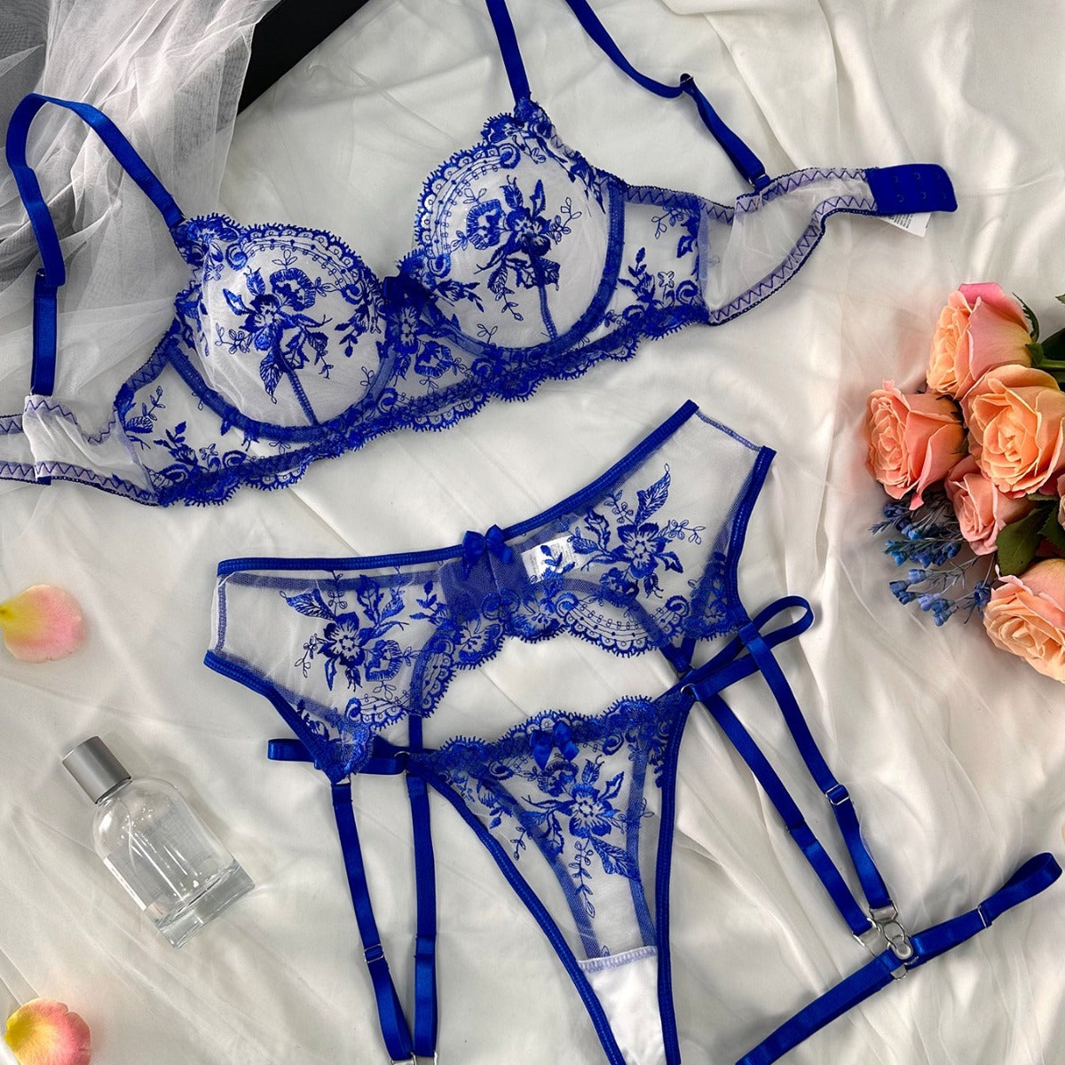 Underwear Embroidery See-through With Cutout Suit Women 634f1522 b1d4 485d 805f 9f4dbcbb9403