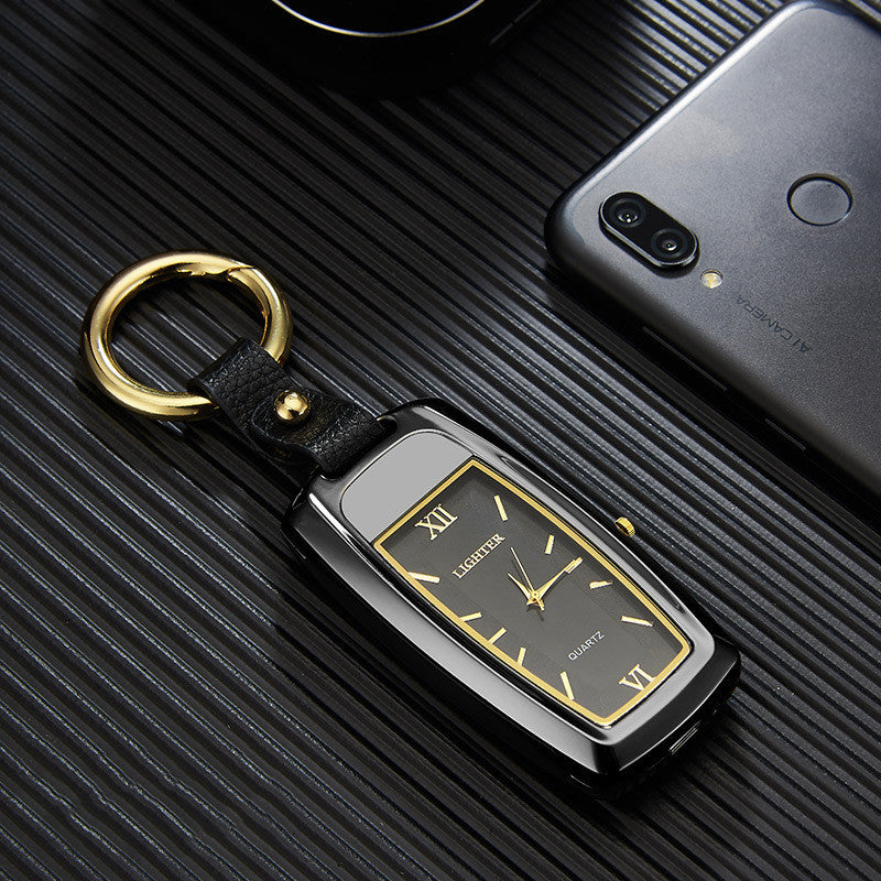 HF20 Multifunction Clock and Watch Keychain Lighter with Light 635308338024