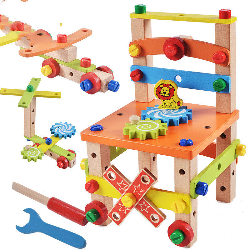 Children's Chair Building Block Toys 635324870497