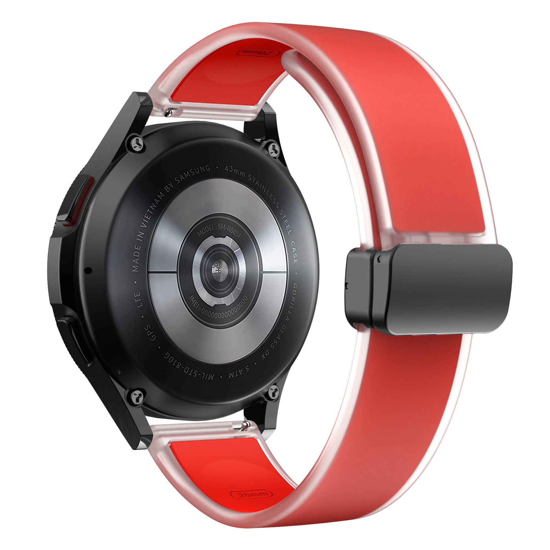 Universal Folding Magnetic Buckle Transparent Silicone Strap 635e3504 d193 49c8 9fb6 52f143bb25f8